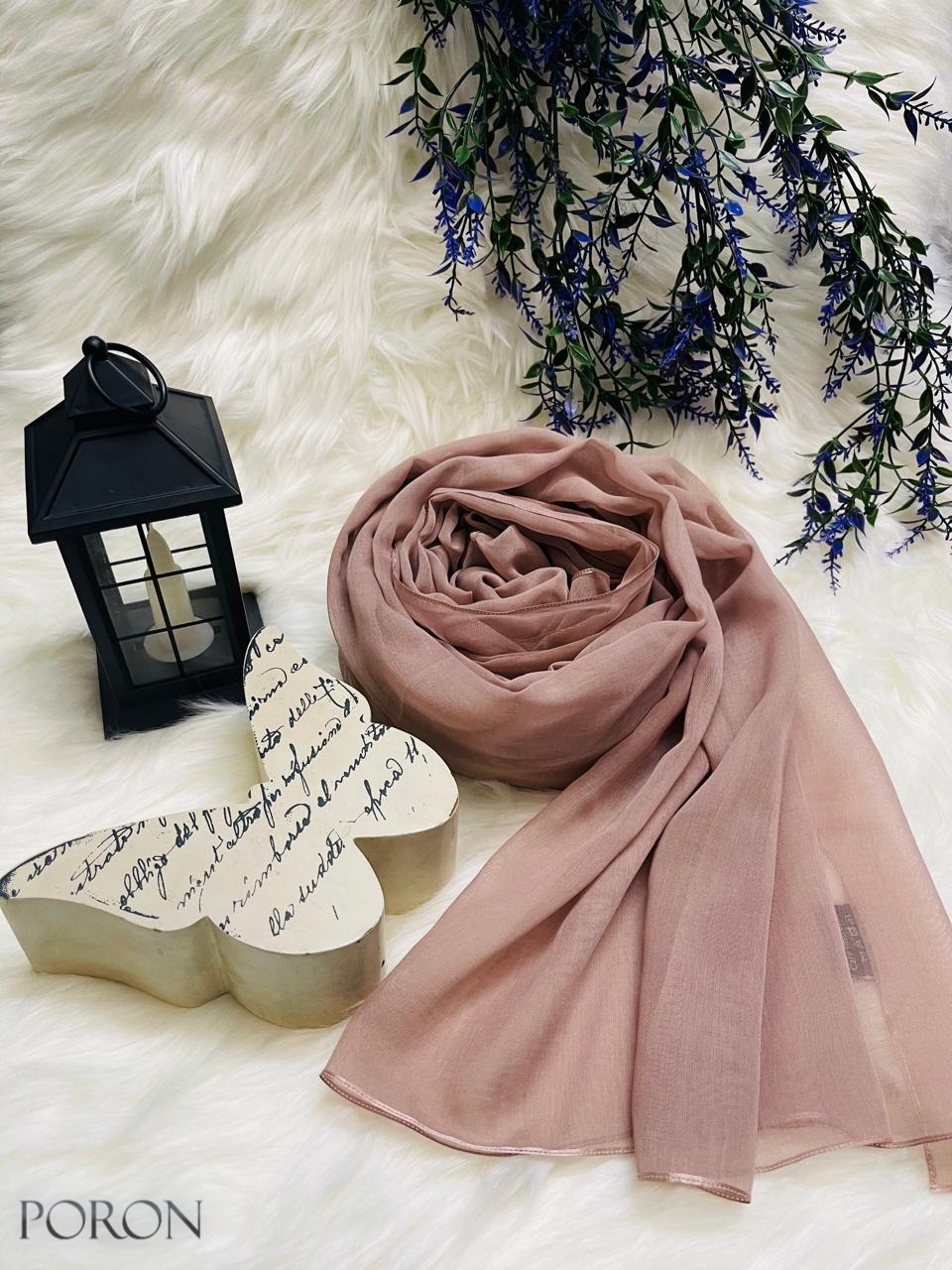 Thumbnail of Sahara Japanese Silk Cotton Hijab – Lace Stitched, Occasion-Ready