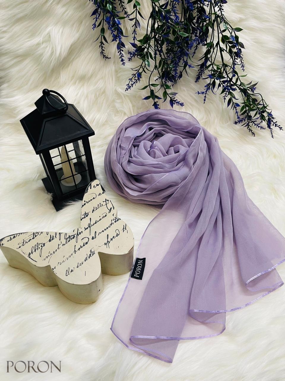 Thumbnail of Sahara Japanese Silk Cotton Hijab – Lace Stitched, Occasion-Ready