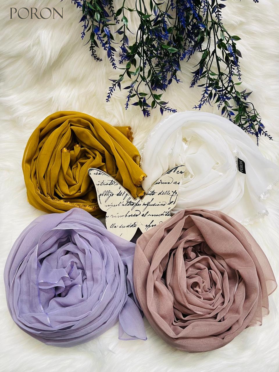 Sahara Japanese Silk Cotton Hijab – Lace Stitched, Occasion-Ready